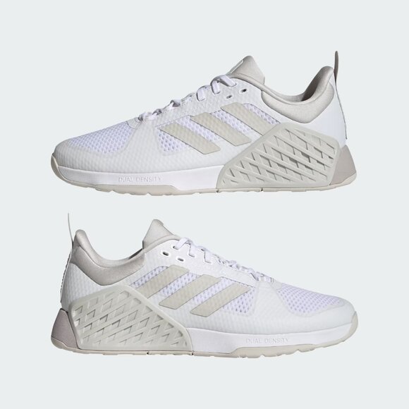adidas Dropset 2 - Size 12.5m/13.5w Unisex Training Shoes White Grey ID4957 NEW main image 4